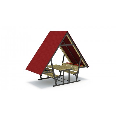 22 PM Metal Roofed Picnic Table